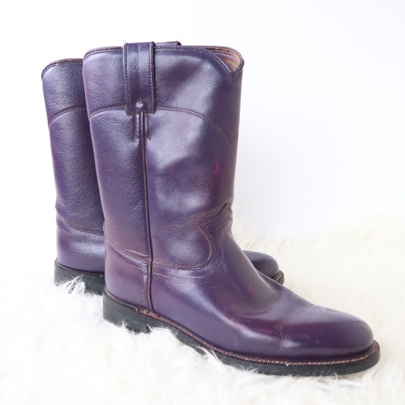 purple roper boots